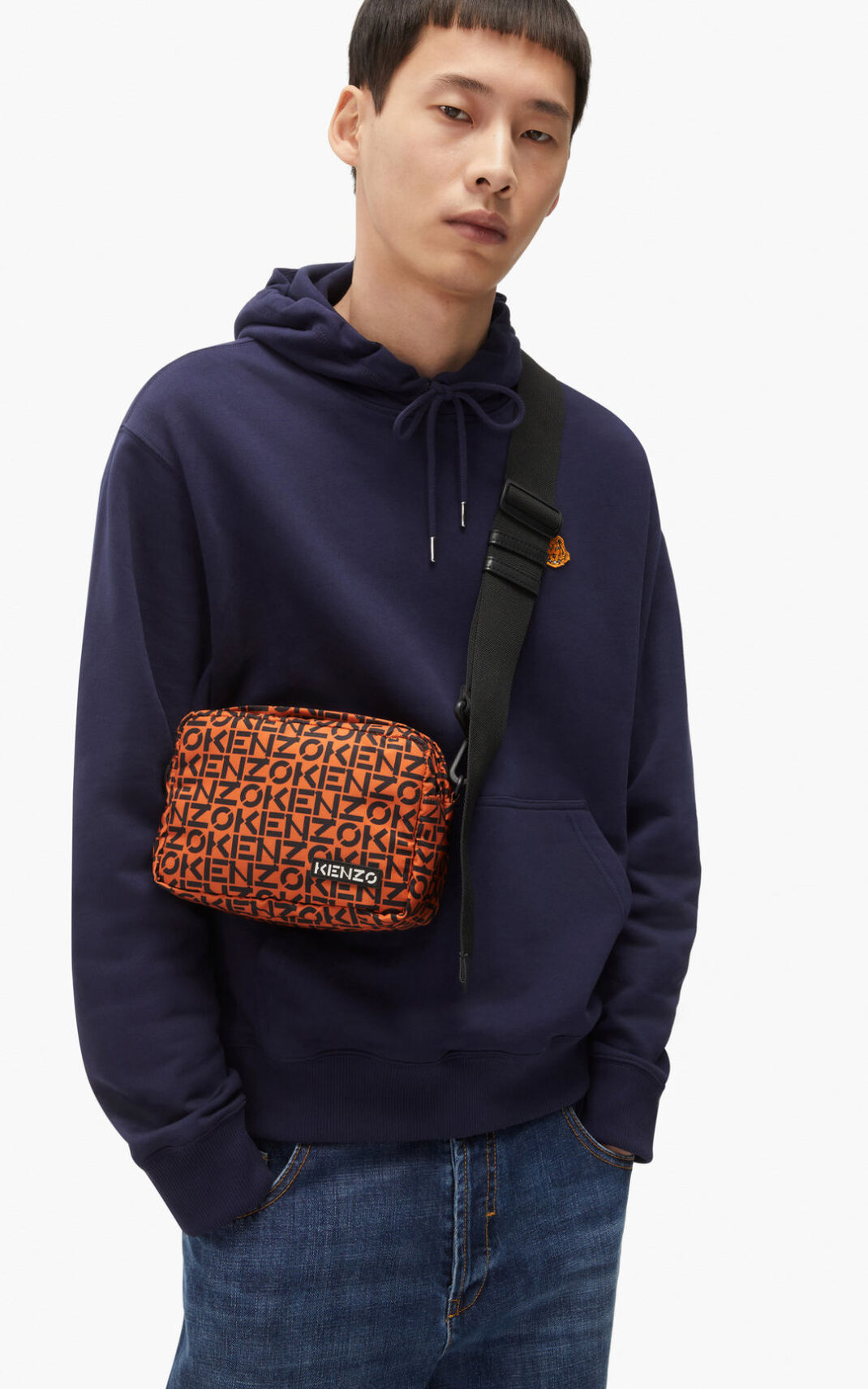 Kenzo Repeat Skuldertaske Dame - Dyb Orange DK-592971